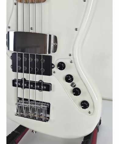 Sqoe Jazz Bass SJB658-WH ~ Preamp ~ 5 cuerdas - Lama Instruments