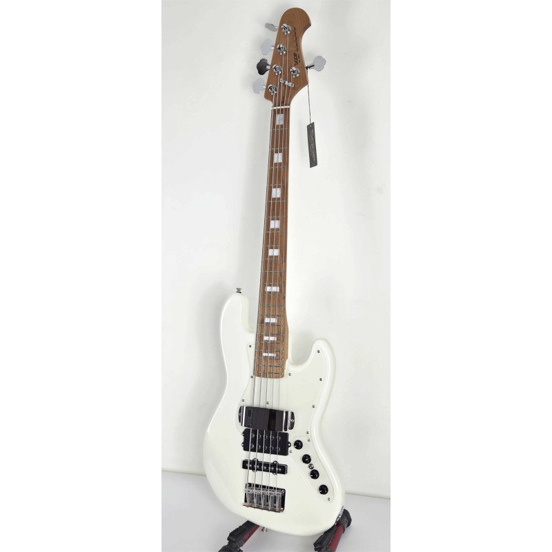 Sqoe Jazz Bass SJB658-WH ~ Preamp ~ 5 cuerdas - Lama Instruments