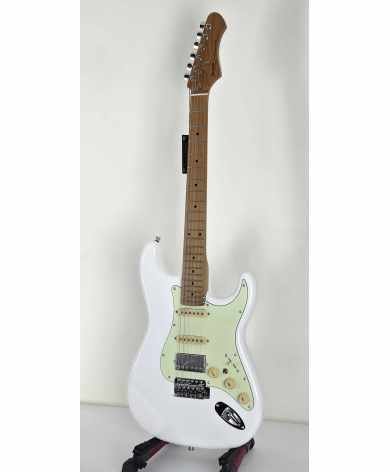 SQOE STRATOCASTER SEST600 WH ROASTED MAPLE