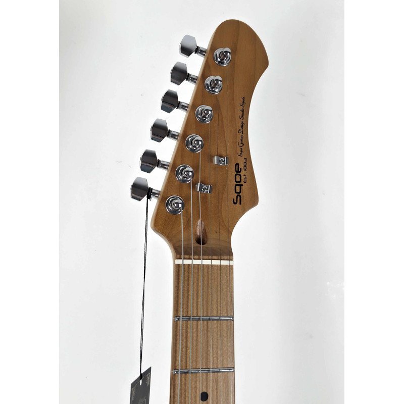 SQOE STRATOCASTER SEST600 WH ROASTED MAPLE