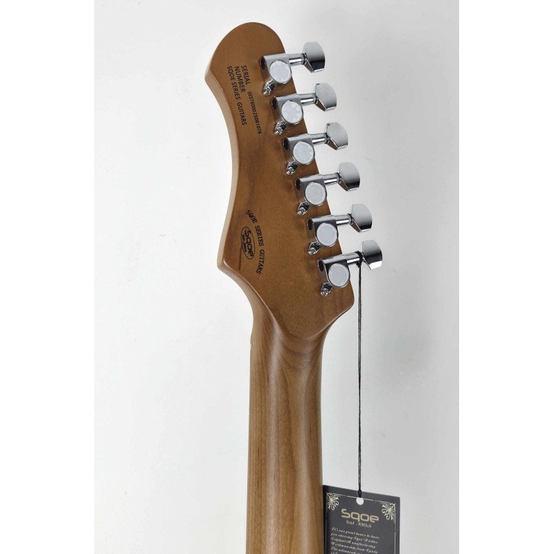 SQOE STRATOCASTER SEST600 WH ROASTED MAPLE