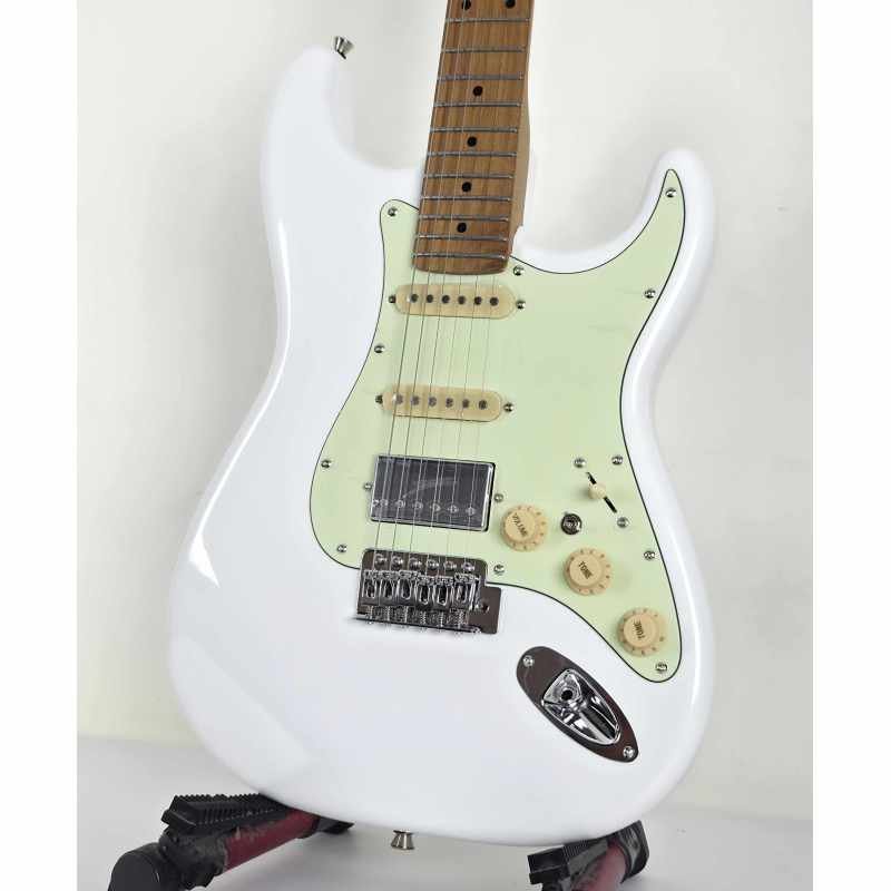 SQOE STRATOCASTER SEST600 WH ROASTED MAPLE